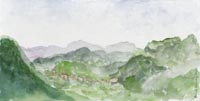 Town Nested in the Mountains